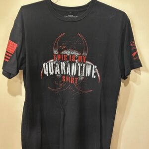 Fruit of the Loom Black Quarantine Graphic Tee
